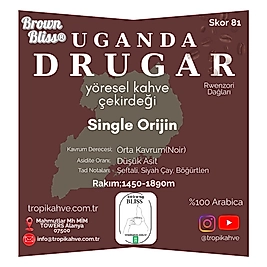 BrownBliss ® Uganda Drugar Çekirdek Kahve