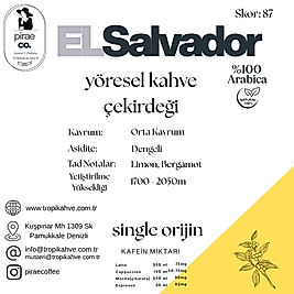 Pirae CO. ®️ |  El Salvador Çekirdek Kahve