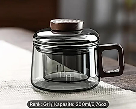 Kişisel Süzgeçli Cam Demlik 200ml