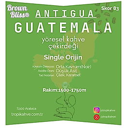 BrownBliss ® Guatemala Antigua Çekirdek Kahve