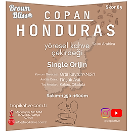 BrownBliss ® Honduras Yöresel Çekirdek Kahve