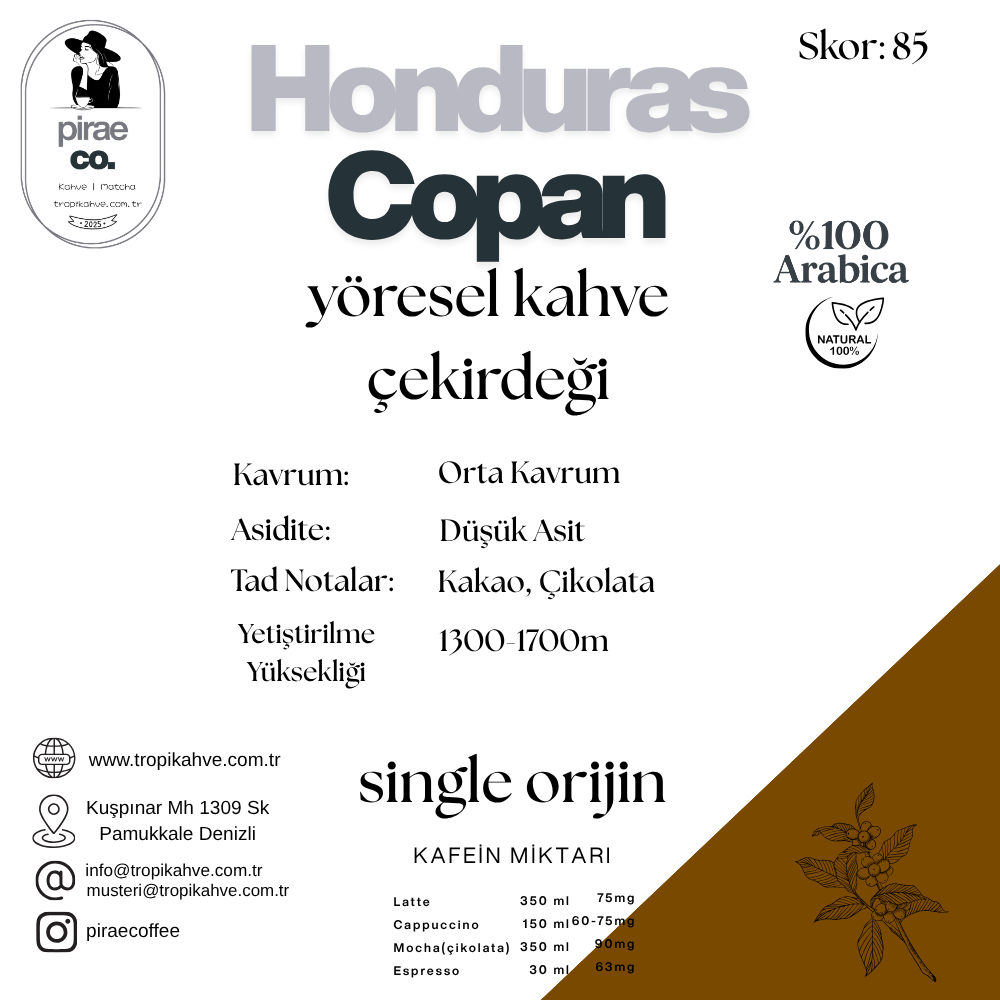 Pirae CO. ®️ | Honduras Yöresel Çekirdek Kahve