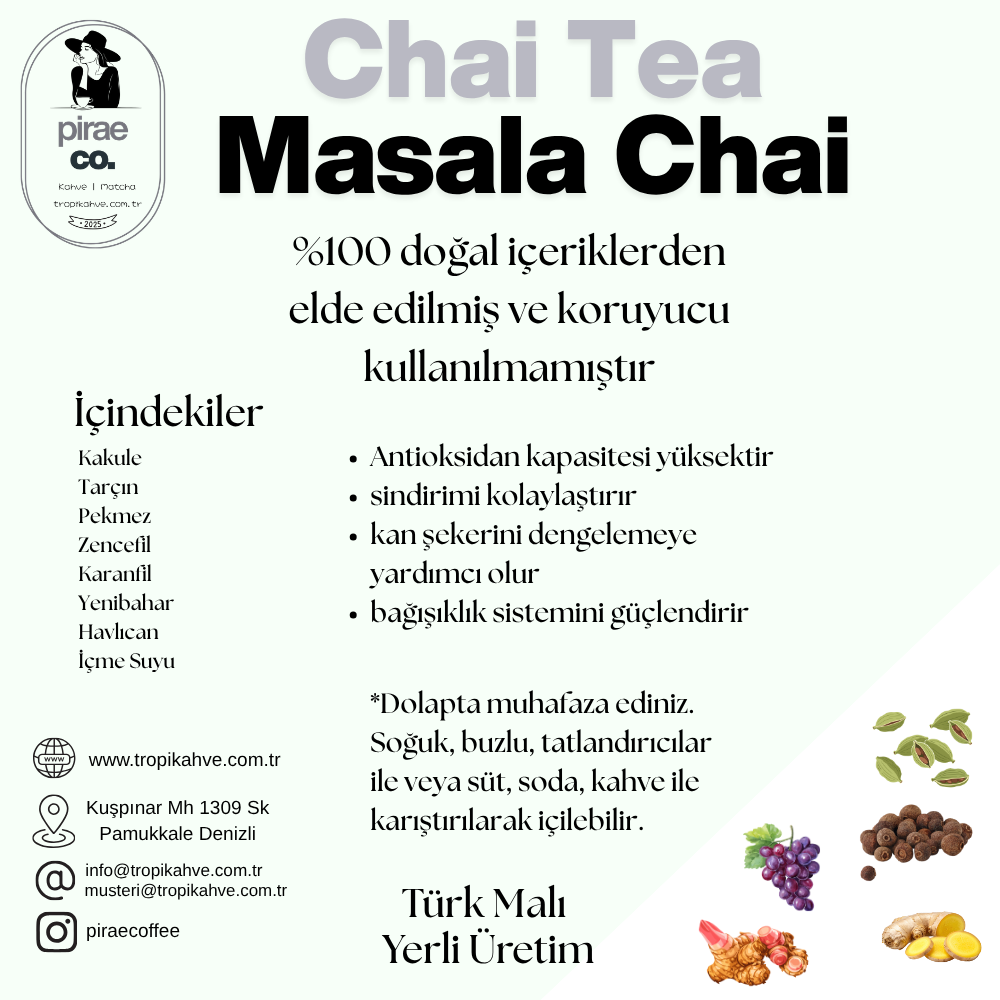 Pirae CO. ®️| Chai Tea Cam Şişe