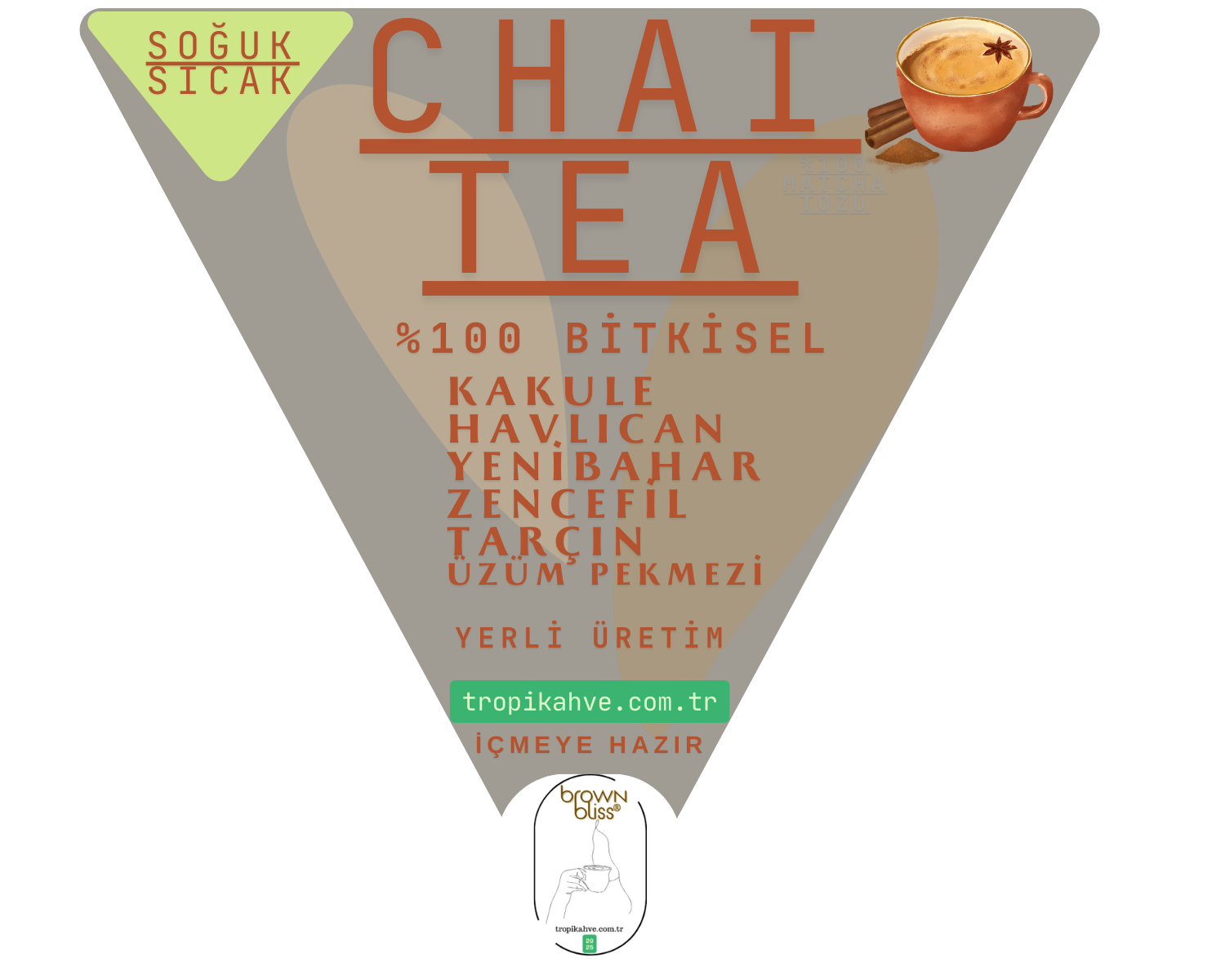 BrownBliss Chai Tea Cam Şişe