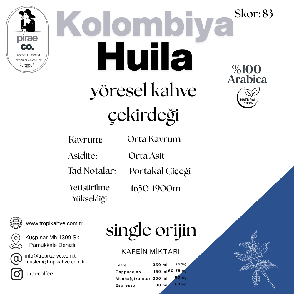 Pirae CO. ®️ |  Kolombiya Huila Çekirdek